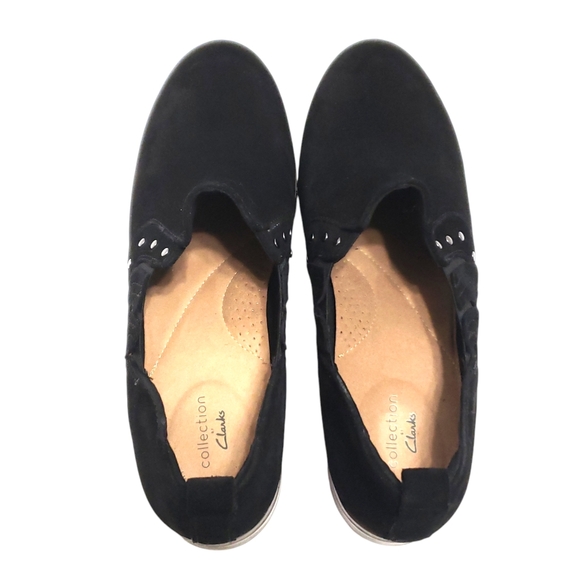 Clarks Womens Trish Bell Suede Studded Slip On Heel Booties Shoes Sz 10M - Picture 5 of 13